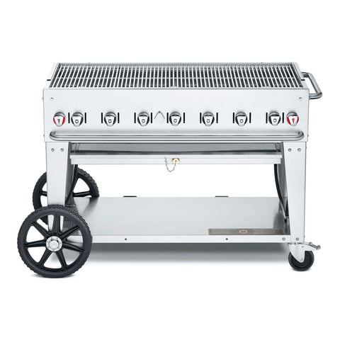 Crown Verity CV-MCB-48 Mobile Outdoor Grill, 49 x 21 in Grill Area, NG/LP