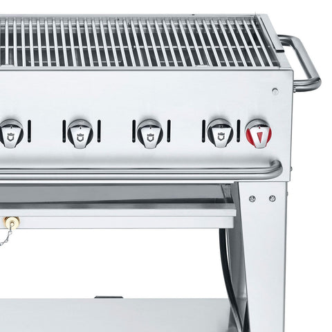 Crown Verity CV-MCB-48 Mobile Outdoor Grill, 49 x 21 in Grill Area, NG/LP
