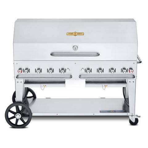Crown Verity CV-MCB-60-1RDP 60-Inch Mobile Gas Grill with Roll Dome Package
