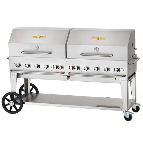 Crown Verity CV-MCB-72RDP-LP 72 in Mobile Outdoor Grill with Roll Dome Package (Liquid Propane)