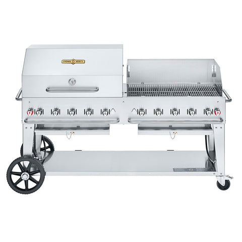 Mcb Rwp Crown Verity CV-MCB-72RWP-NG 72 in Mobile Natural Gas Outdoor Grill wi ...