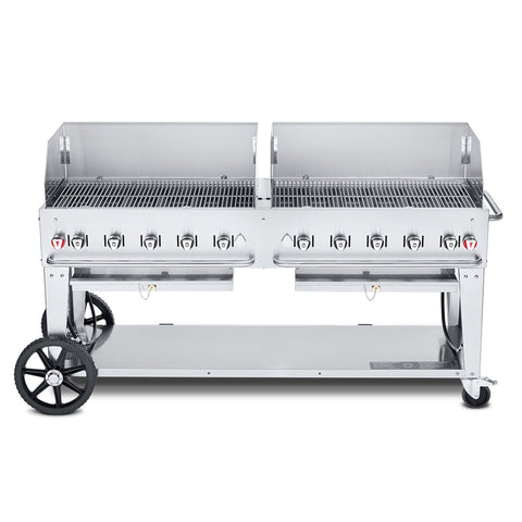 Crown Verity CV-MCB-72WGP 72-inch Mobile Gas Grill with Windguard Package