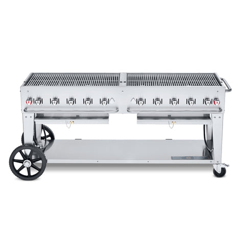 Crown Verity CV-MCB-72 Mobile 72 in LP Charbroiler Grill