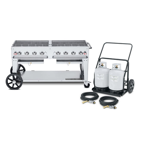 Crown Verity CV-MCC-60 60" Mobile Propane Outdoor Grill with Remote Tank Cart