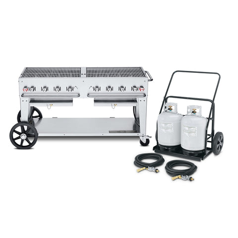 Crown Verity CV-MCC-60 60" Mobile Propane Outdoor Grill with Remote Tank Cart
