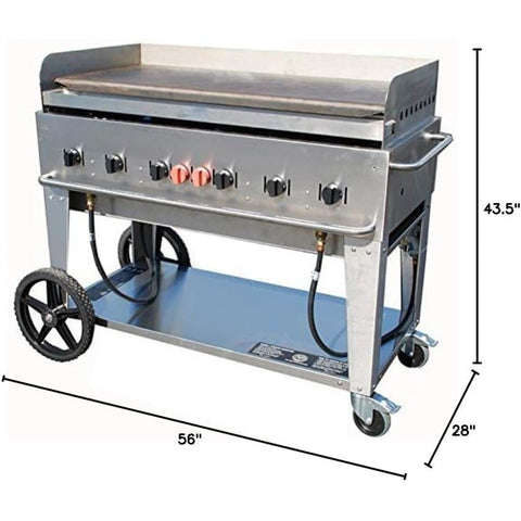 Crown Verity CV-MG-48NG 48-Inch Mobile Natural Gas Griddle