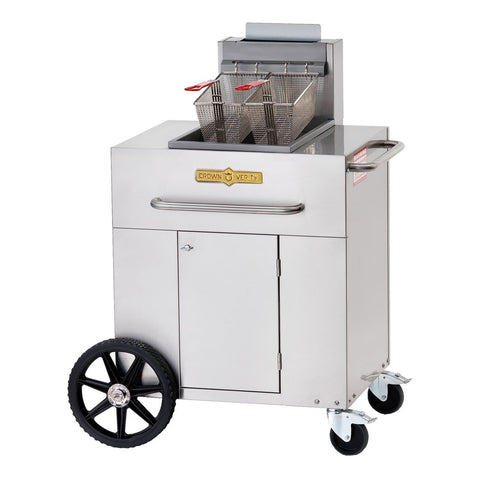 Crown Verity CV-PF-1 Single Tank Outdoor Fryer (40 lb Capacity)