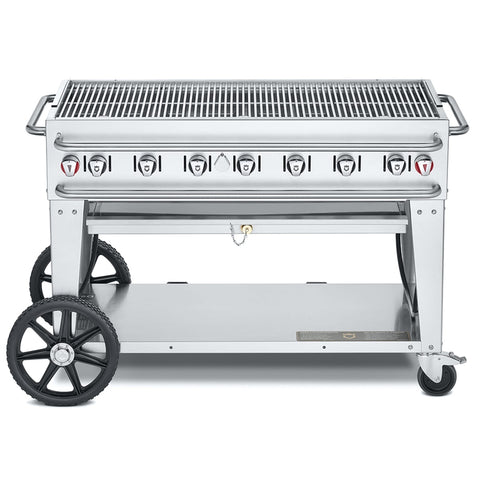 Crown Verity CV-RCB-48-SI50/100 Pro Series Mobile Outdoor Gas Grill (LP) with Undershelf