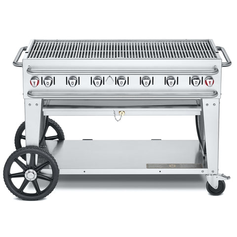 Crown Verity CV-RCB-48-SI50/100 Pro Series Mobile Outdoor Gas Grill (LP) with Undershelf