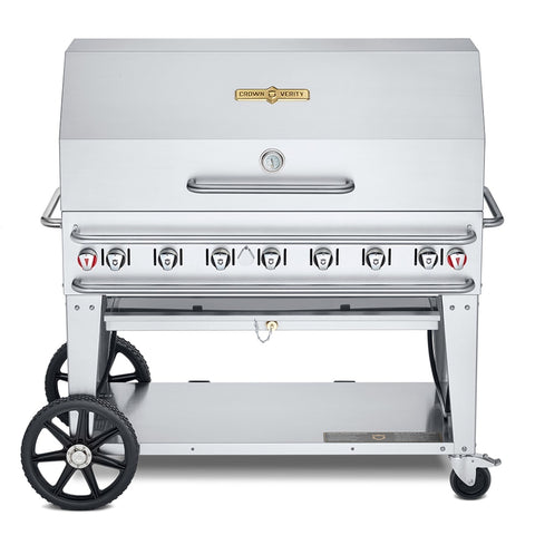 Crown Verity CV-RCB-48RDP Pro Series Mobile Outdoor Gas Grill with Roll Dome