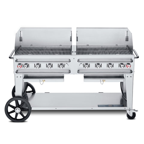 Crown Verity CV-RCB-60WGP Outdoor Rental Propane Grill with Wind Guard Package