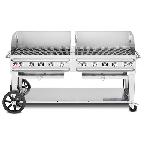 Crown Verity CV-RCB-72WGP-SI50/100 Pro Series 70 in Mobile LP Gas Outdoor Grill with Wind Guards