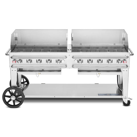 Crown Verity CV-RCB-72WGP-SI50/100 Pro Series 70 in Mobile LP Gas Outdoor Grill with Wind Guards