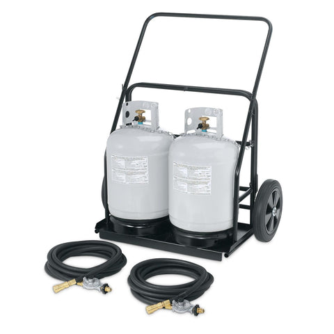 Crown Verity CV-RPS-486072 Remote Propane Tank Cart with (2) 25 ft Hoses and Regulators
