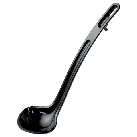 Winco CVLD-8K CURV One-Piece Dual Spout Polycarbonate Ladle, Black, 3/4 oz, 8-1/2"