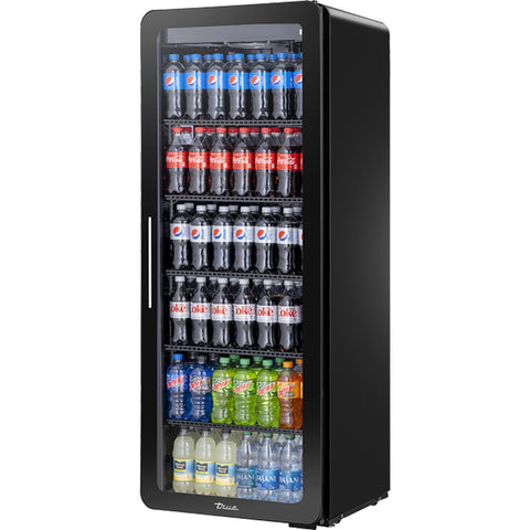 True Manufacturing CVM-13-HC~EGC01 1-Section Swing Door Curved Edge Refrigerated Merchandiser