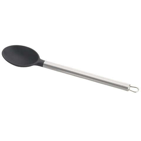 Tablecraft Products CW400 13 in Solid Silicone Serving Spoon with Stainless Steel Handle