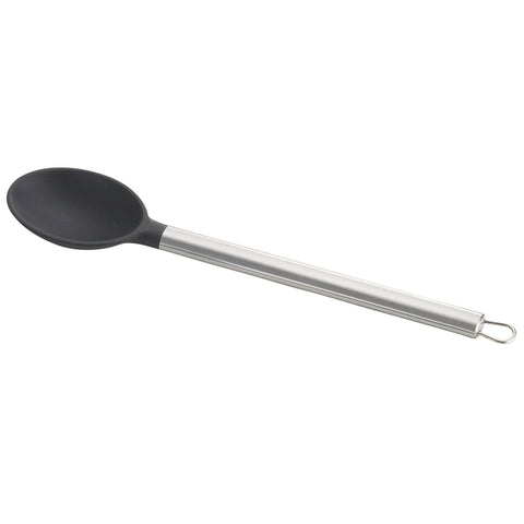 Tablecraft Products CW400 13 in Solid Silicone Serving Spoon with Stainless Steel Handle