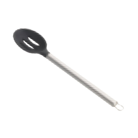 TableCraft Products CW401 Slotted Serving Spoon, 13 in, Black Silicone Head