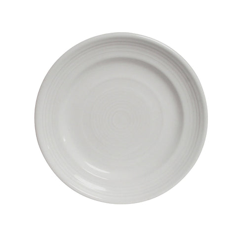 Tuxton China CWA-120 12" Round Concentrix Ceramic Dinner Plate - White, Wide Rim