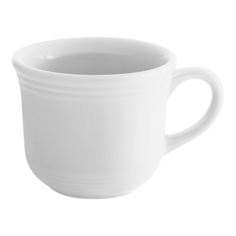 Tuxton China CWF-0702 Concentrix 8 oz. White Round China Cup