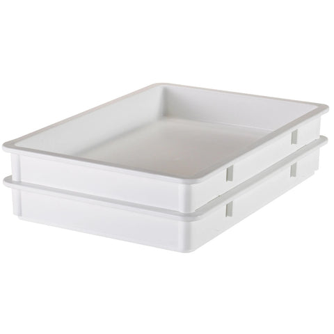 Cambro DB18263P148 18" x 26" x 3" White Polypropylene Pizza Dough Proofing Box
