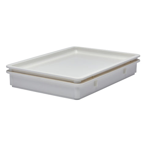 Cambro DB18263P148 18" x 26" x 3" White Polypropylene Pizza Dough Proofing Box