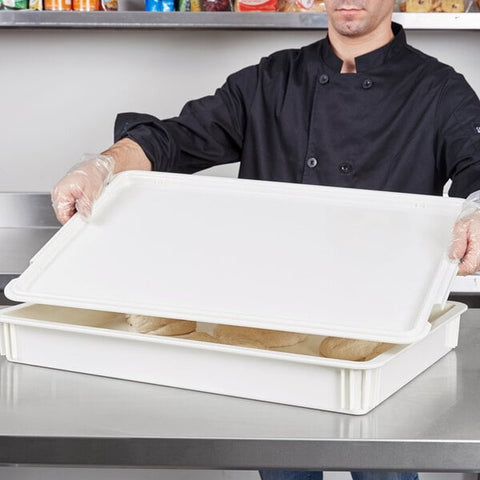 Cambro DBC1826CW148 Camwear 18" x 26" White Pizza Dough Proofing Box Lid