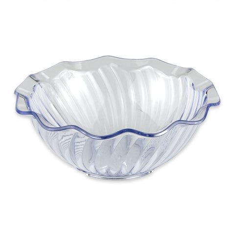 GET Enterprises DD-70-CL 12 oz Clear SAN Plastic Scalloped Dessert Dish
