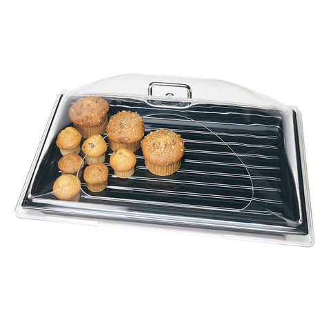 Cambro DD1220SCW135 Camwear Display Dome Cover - Open Side, 12x20" Polycarbonate, Clear