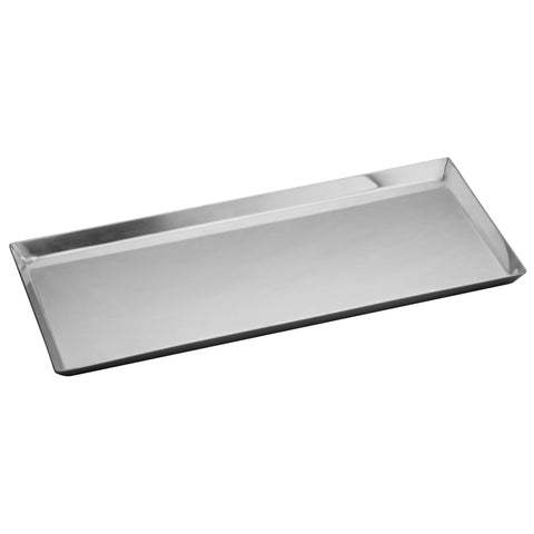 Winco DDSI-102S Stainless Steel Long Serving Tray, 14-1/8"L x 7-1/2"W