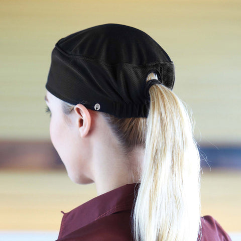 Chef Works DFAOWBLK0 All Over Cool Vent Women's Beanie Chef Hat