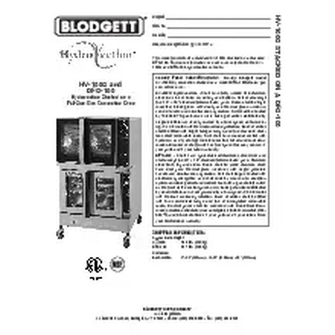 Blodgett Oven Company DFG-100 SGL Gas Single-Deck Full Size Convection Oven (5 Pan)