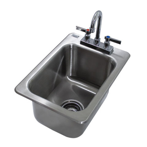 Advance Tabco DI-1-10SP 1-Compartment Drop-In Stainless Steel Sink with 6" Tapered Side Splash
