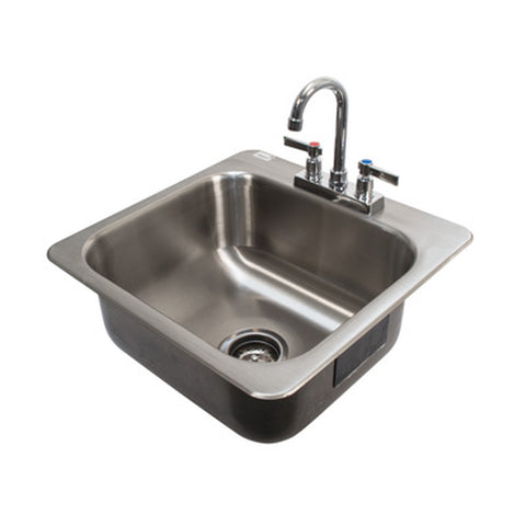 Advance Tabco DI-1-168-1X One Compartment Drop-In Stainless Steel Sink with Faucet