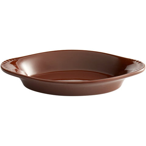 Tuxton China DMN-080 8 oz. Mahogany Oval China Welsh Rarebit