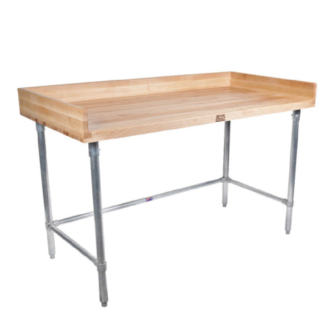John Boos DNB06 Baker's Top Work Table, 120"W x 24"D, Northern Hard Rock Maple