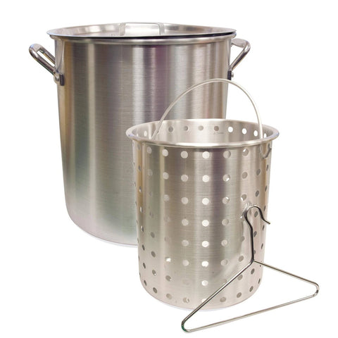 Camp Chef DP32 32-Quart Aluminum Cooker Pot with Basket and Lid