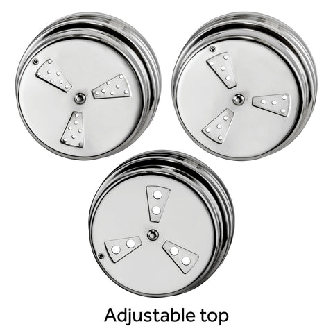 Winco DRG-8P 8 oz Adjustable Shaker Dredge, Stainless Steel Mirror Finish