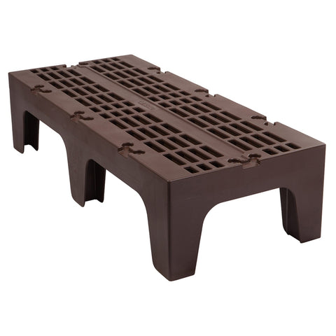 Cambro DRS480131 48" S-Series Stationary Dunnage Rack, 3000 lb Capacity, Dark Brown Polymer