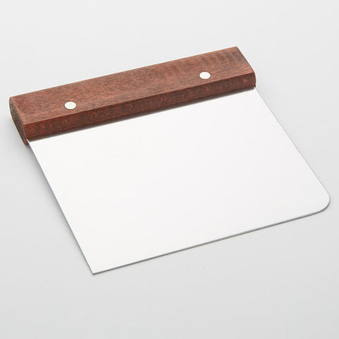 American Metalcraft DS6706 Wood-Handled Stainless Steel Dough Cutter and Scraper, 6"