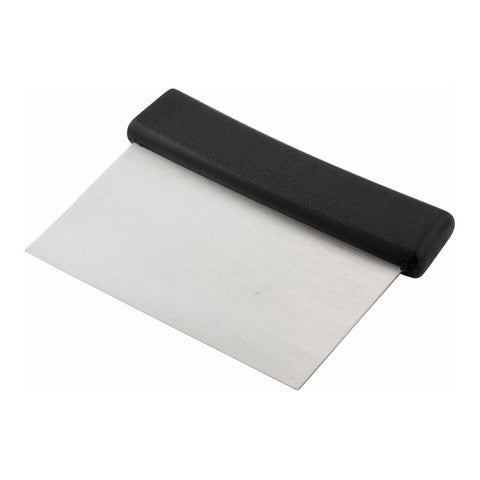 Winco DSC-2 Dough Scraper with Black Plastic Handle and Stainless Steel Blade