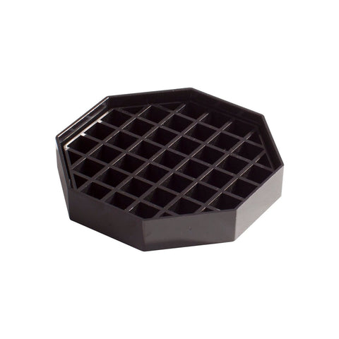 Winco DT-45 4-1/2" Black Plastic Drip Tray, 4-Pack