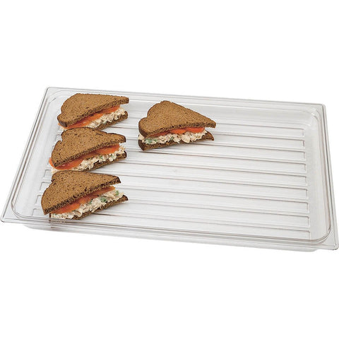 Cambro DT1220CW135 Clear Rectangular Polycarbonate Display Tray, 12" x 20"