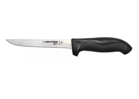 S360-6F-PCP Dexter Russell 6" Narrow Flexible Boning Knife, Black Handle