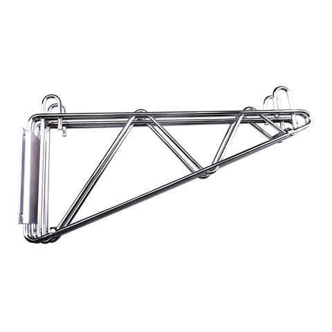 Enhanced Wire Shelving E-CBR-18DDWM 18" Double Chrome Wall Mount Bracket