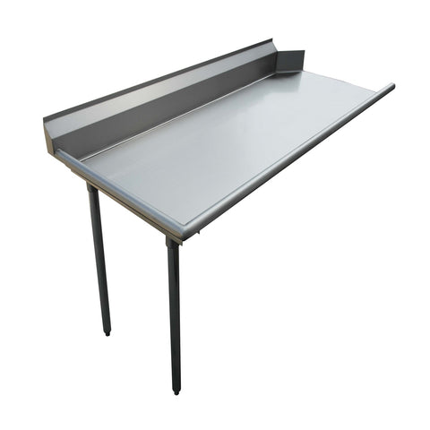 Enhanced SS & Equipment E-CDT-24L Clean Dish Table, 30"x24" SS Top, Galvanized Legs, Left Side