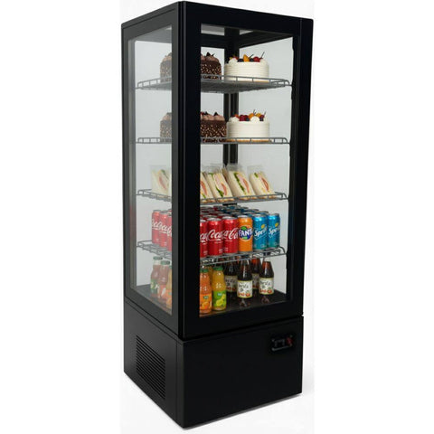 Enhanced Display Cases E-CL-400-2 Enhanced 4-Side Glass Refrigerated Display Case, 400L