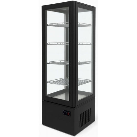 Enhanced Display Cases E-CL-400-2 Enhanced 4-Side Glass Refrigerated Display Case, 400L