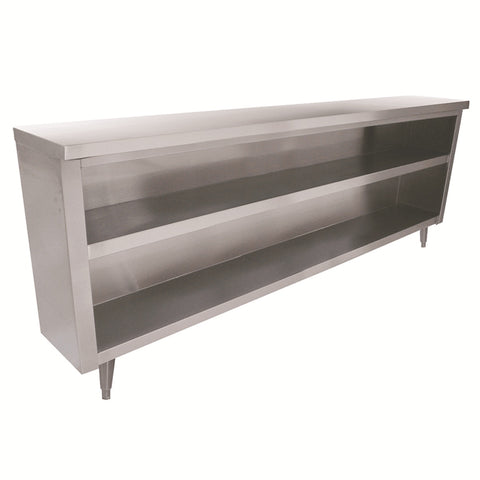 Enhanced SS & Equipment E-COF-1548-416 Stainless Steel 48" Open Front Cabinet with Middle Shelf
